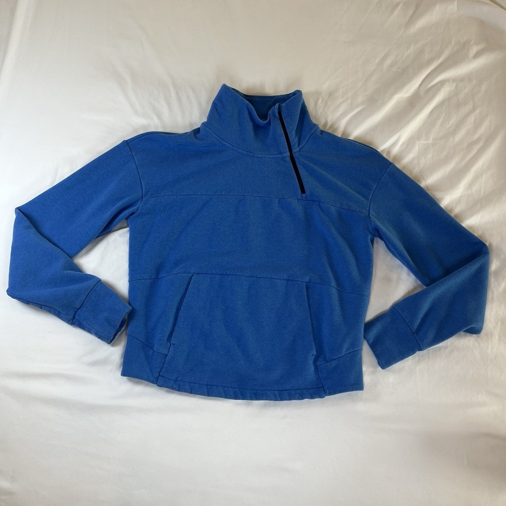 North Face Sweater Womens Small/petite Long Sleeve 1/4‎ Zip Outdoor Blue